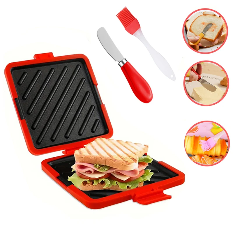 3pack Food Grade Sandwich Toas - đánh giá và giá Baking Kitchen Set
