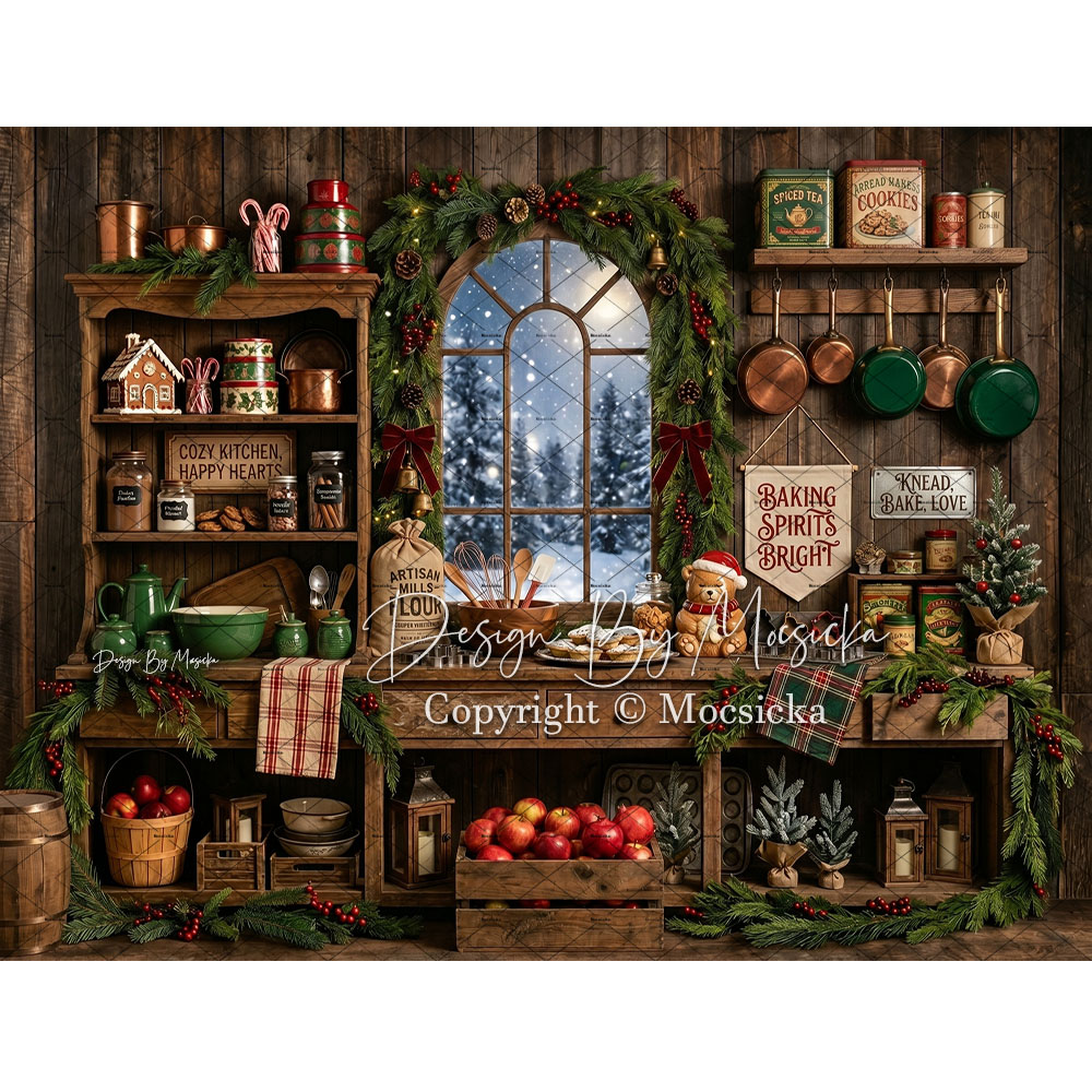 Mocsicka Christmas Rustic Kitc - đánh giá và giá Kitchen Baking Background