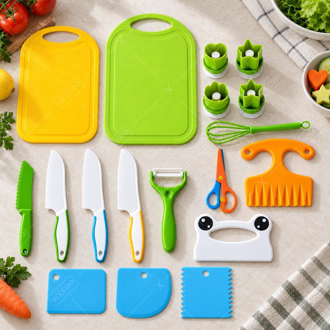 WXCOO Kids Toddler Safe Plasti - đánh giá và giá Kitchen Kids Baking Set