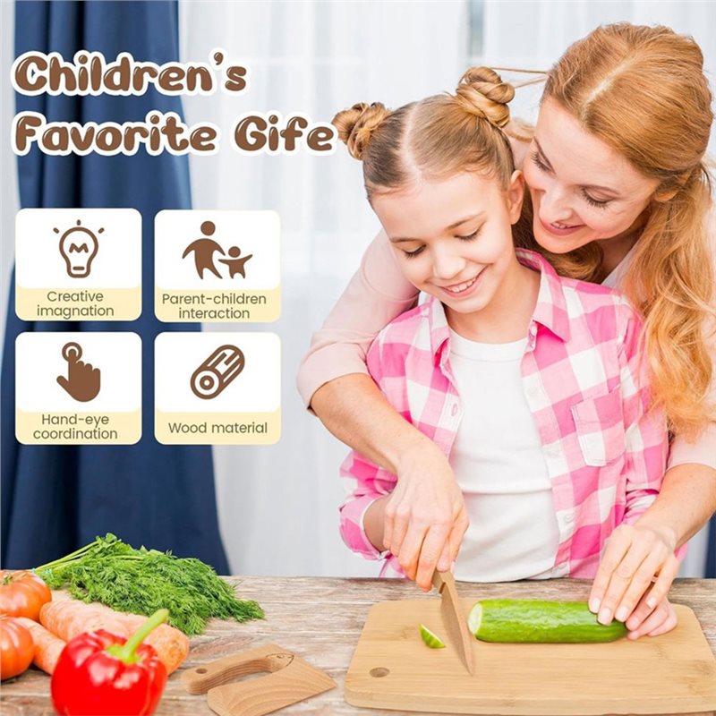 SHGO-Wooden Kids Knife And Tod - đánh giá và giá Kitchen Kids Baking Set