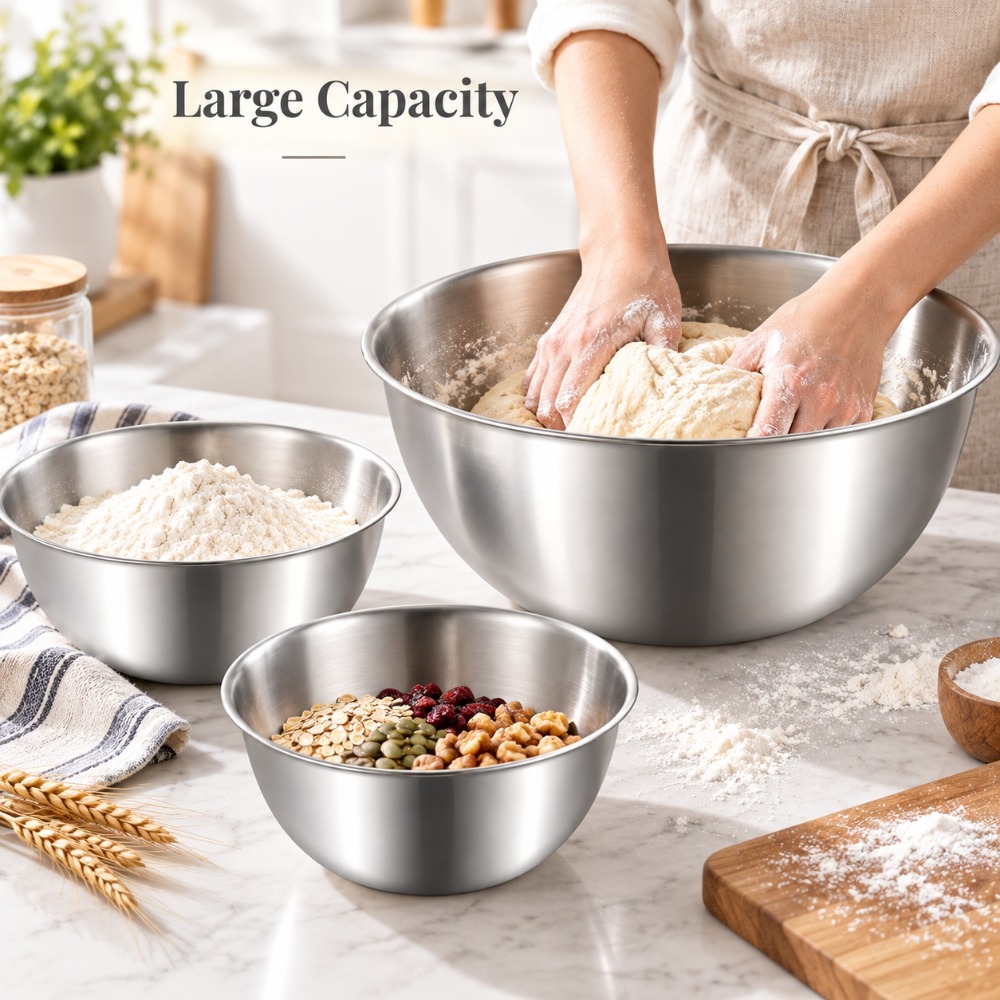 Stainless Steel Mixing Bowls 3 - đánh giá và giá Baking Kitchen Set