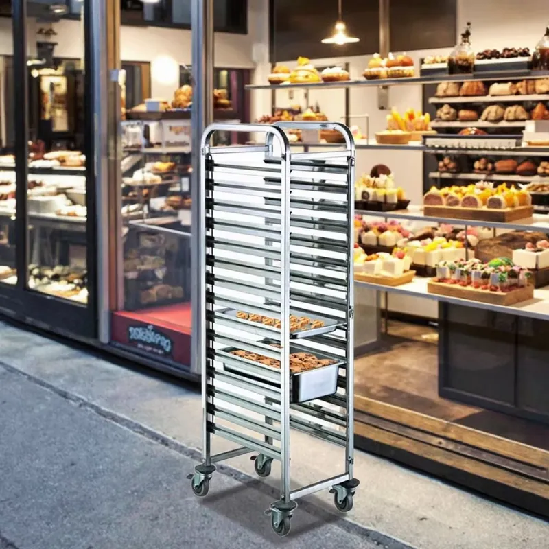 Stainless Steel Heavy-Duty 4-W - đánh giá và giá Kitchen Baking Cart