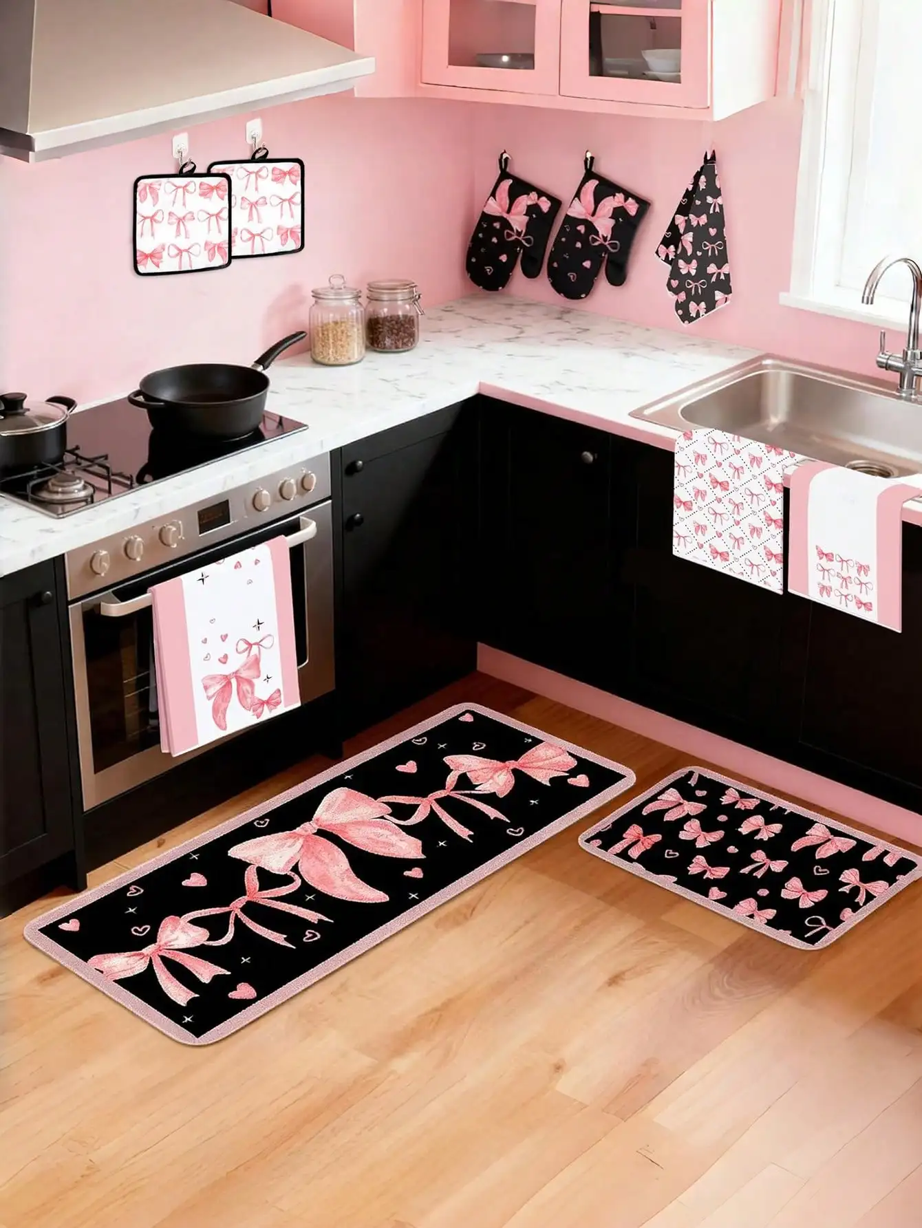 10PCS Pink Bow Kitchen Accesso - đánh giá và giá Baking Kitchen Set
