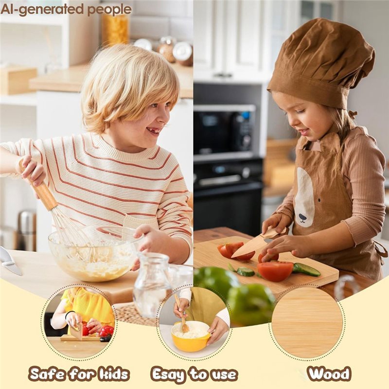 ABUG-Wooden Kids Knife And Tod - đánh giá và giá Kitchen Kids Baking Set