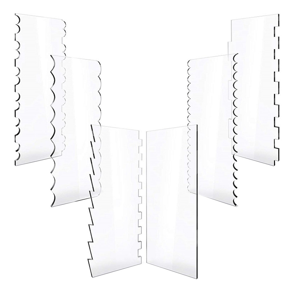 6pcs Acrylic Cake Scraper Set  - đánh giá và giá Baking Kitchen Set
